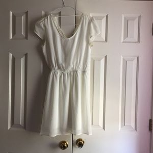 White chiffon material dress. Lined. Size small.